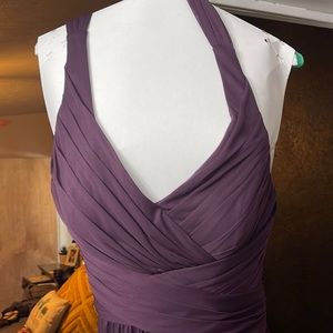 Plum, dark purple bridesmaid/prom dress